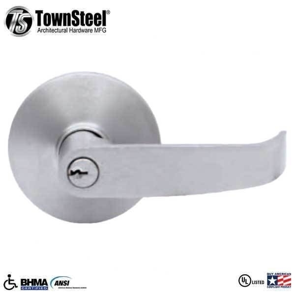 Townsteel F09 Storeroom, Night Latch, Key Retracts Latch Bolt, for Mortise Exit Device, SC Kwy, Satin Chrome F TNS-ED8900LQ-09-M-SC-626